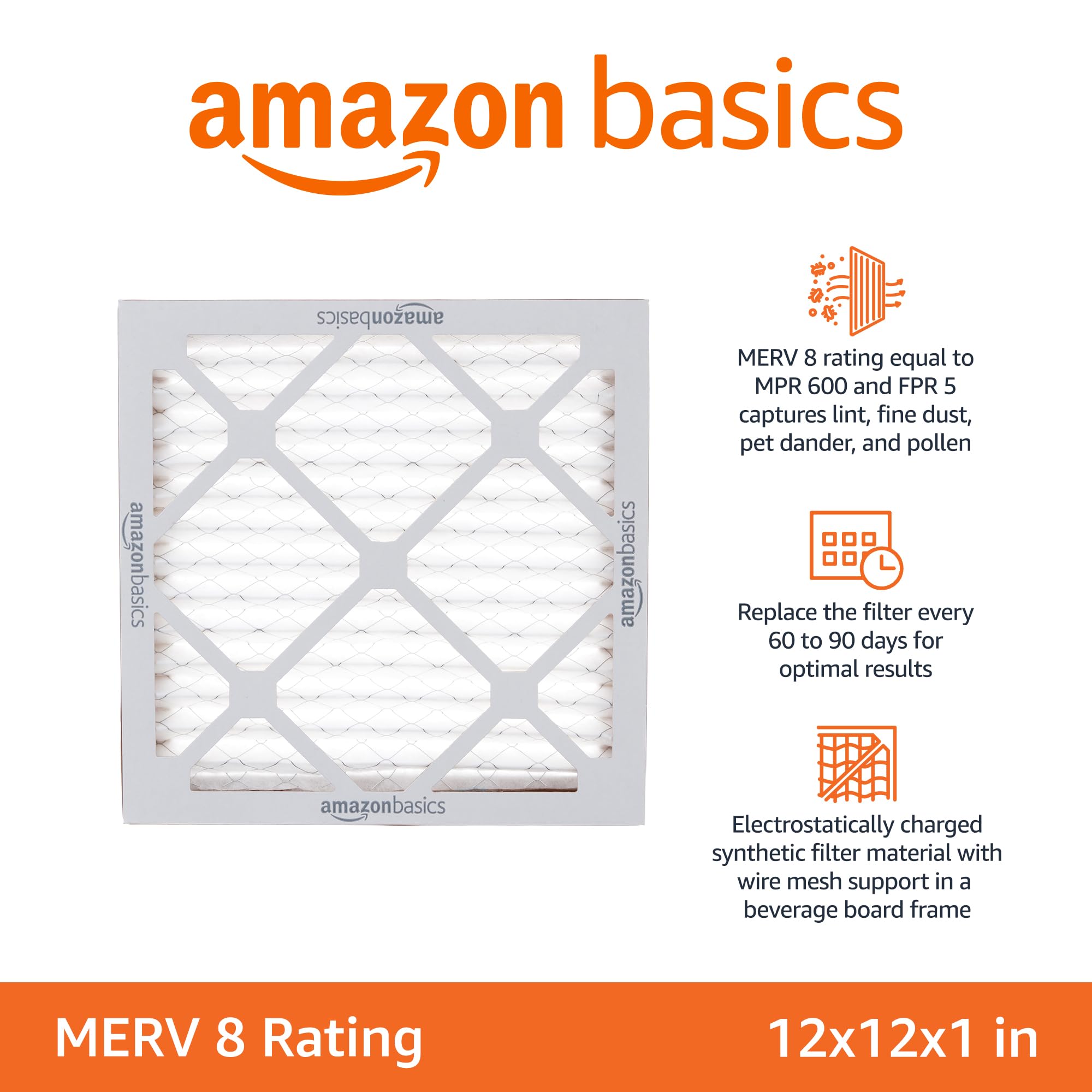 Amazon Basics beverage board frame supports durable, reliable filtration.