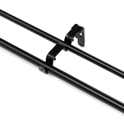 Amazon Basics black-finish rust-resistant rod adds sturdy, stylish support.