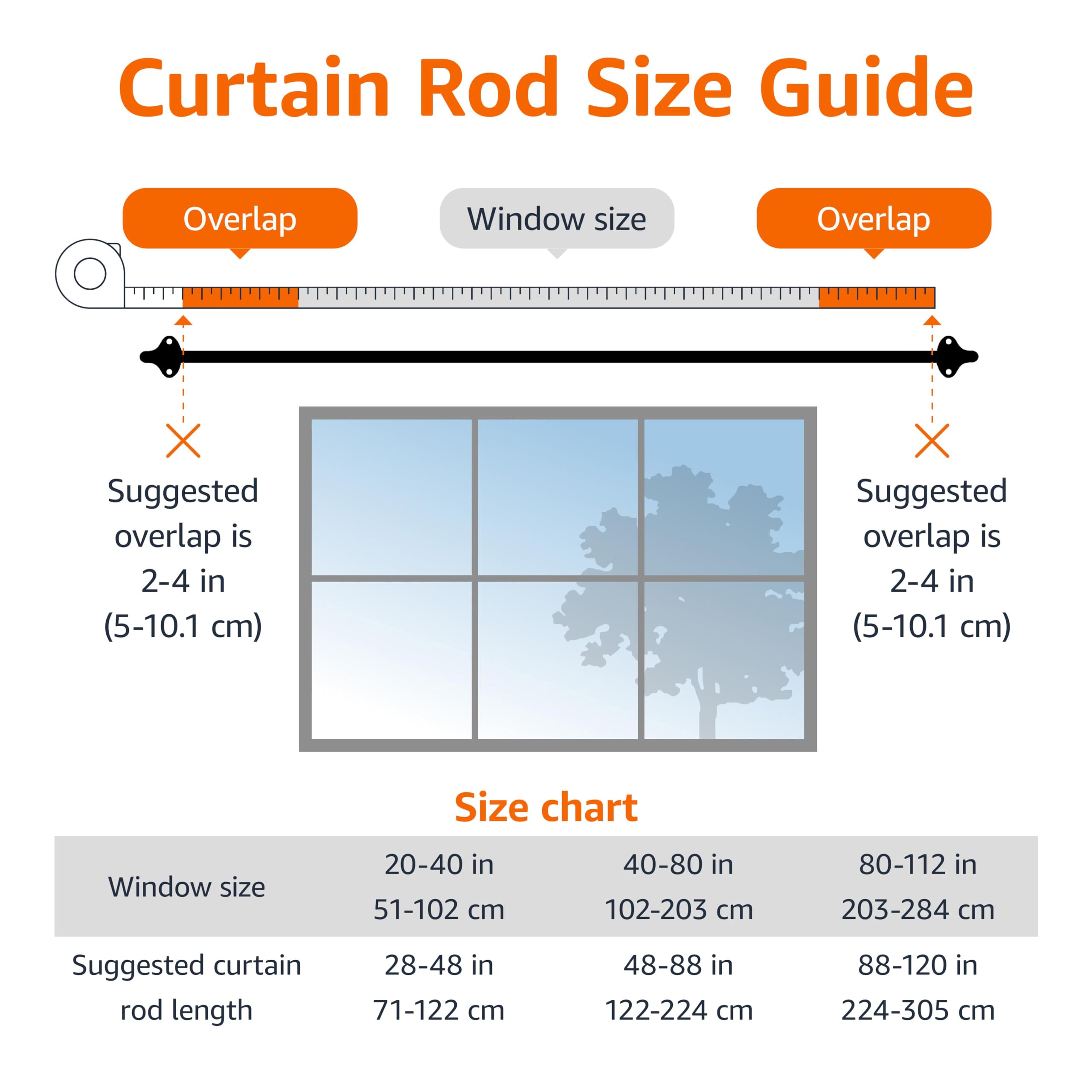Amazon Basics blackout curtain rod with wraparound ends for full coverage