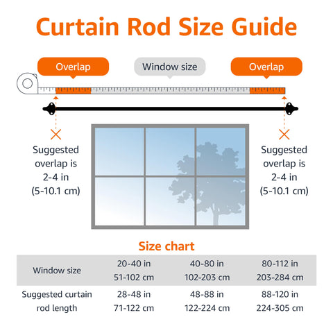 Amazon Basics blackout curtain rod with wraparound ends for full coverage