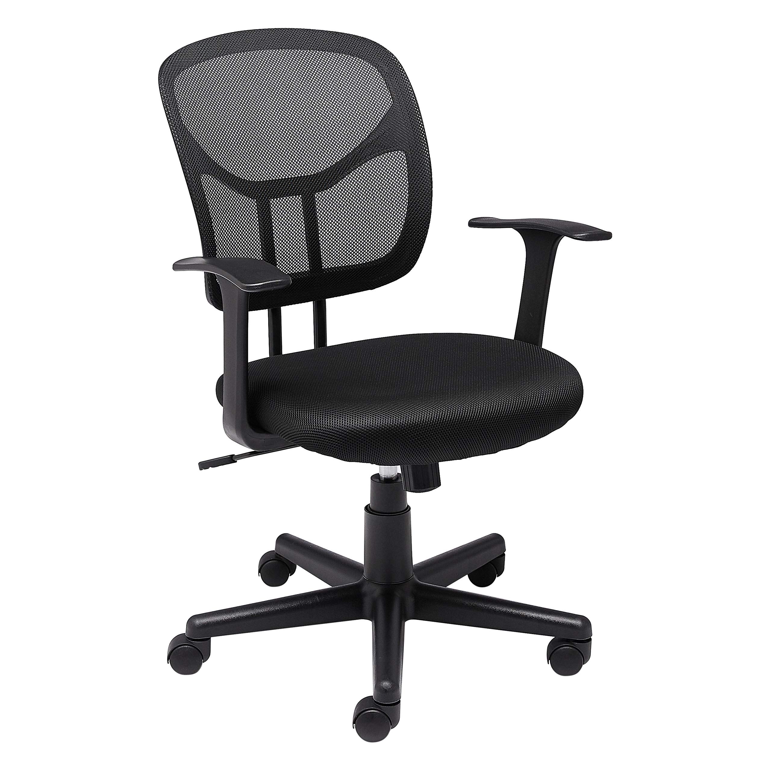 Amazon Basics breathable mesh back chair promoting airflow during long work sessions