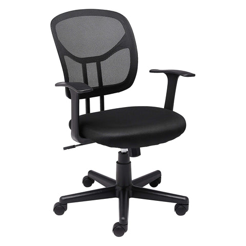 Amazon Basics breathable mesh back chair promoting airflow during long work sessions