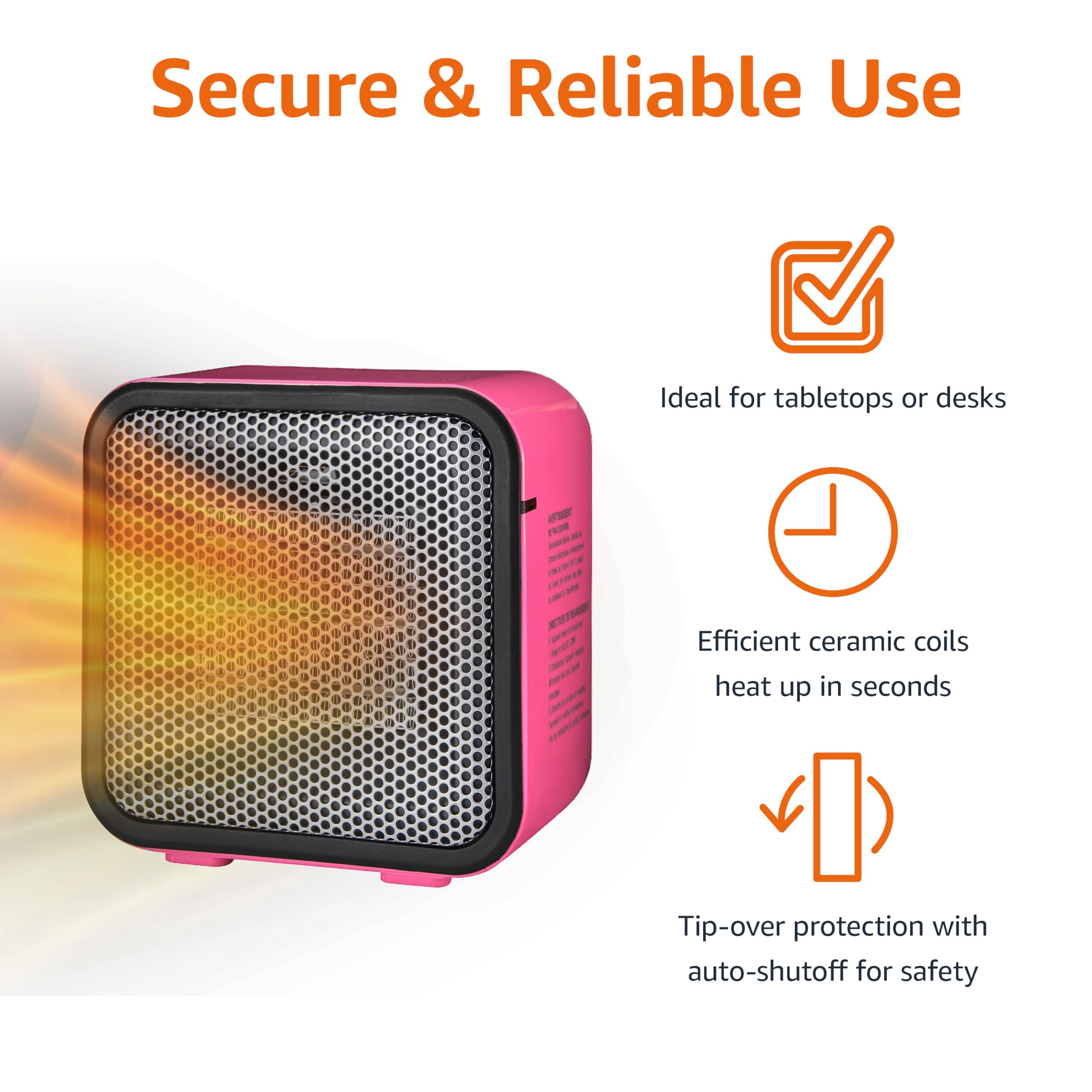 Lightweight Amazon Basics heater being moved between rooms for flexibility