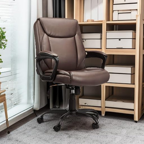 Boxed components and clear instructions for quick assembly of the Amazon Basics chair