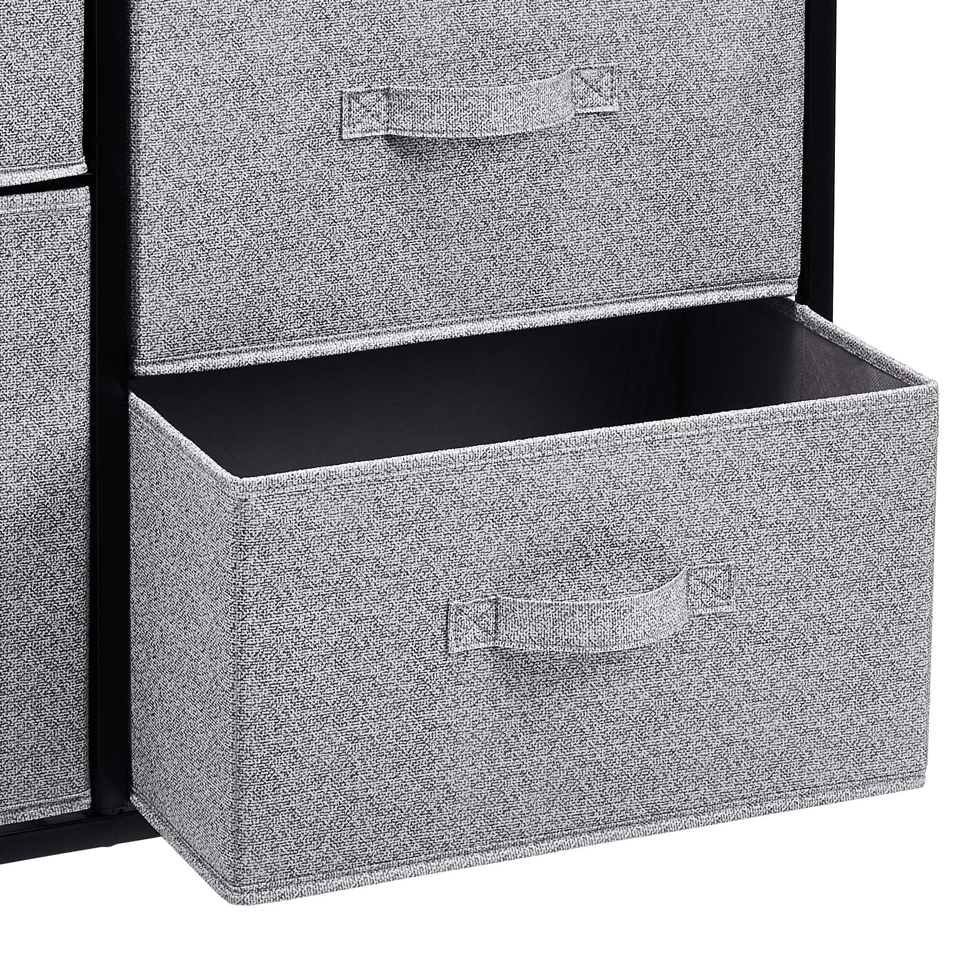 Amazon Basics closet organizer close-up of fabric drawer material and durable construction.