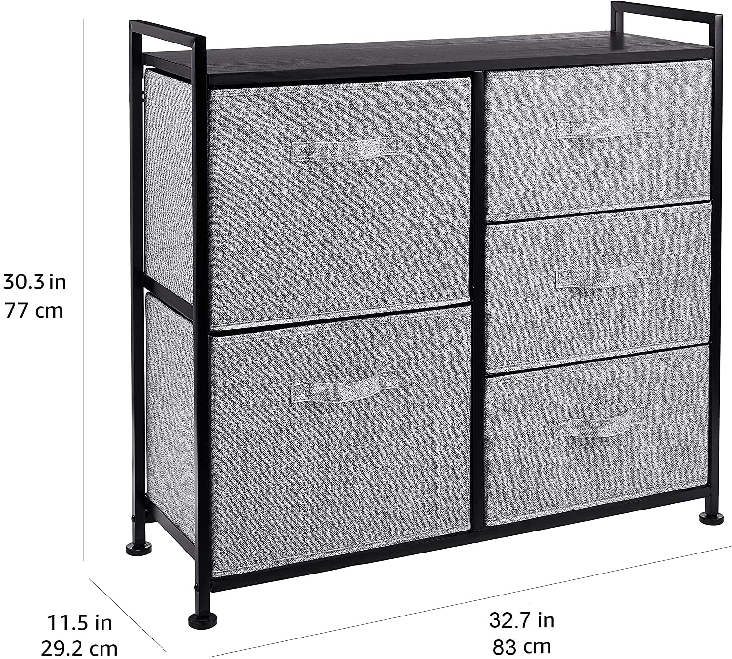 Amazon Basics closet organizer in bedroom or office setting for versatile storage.