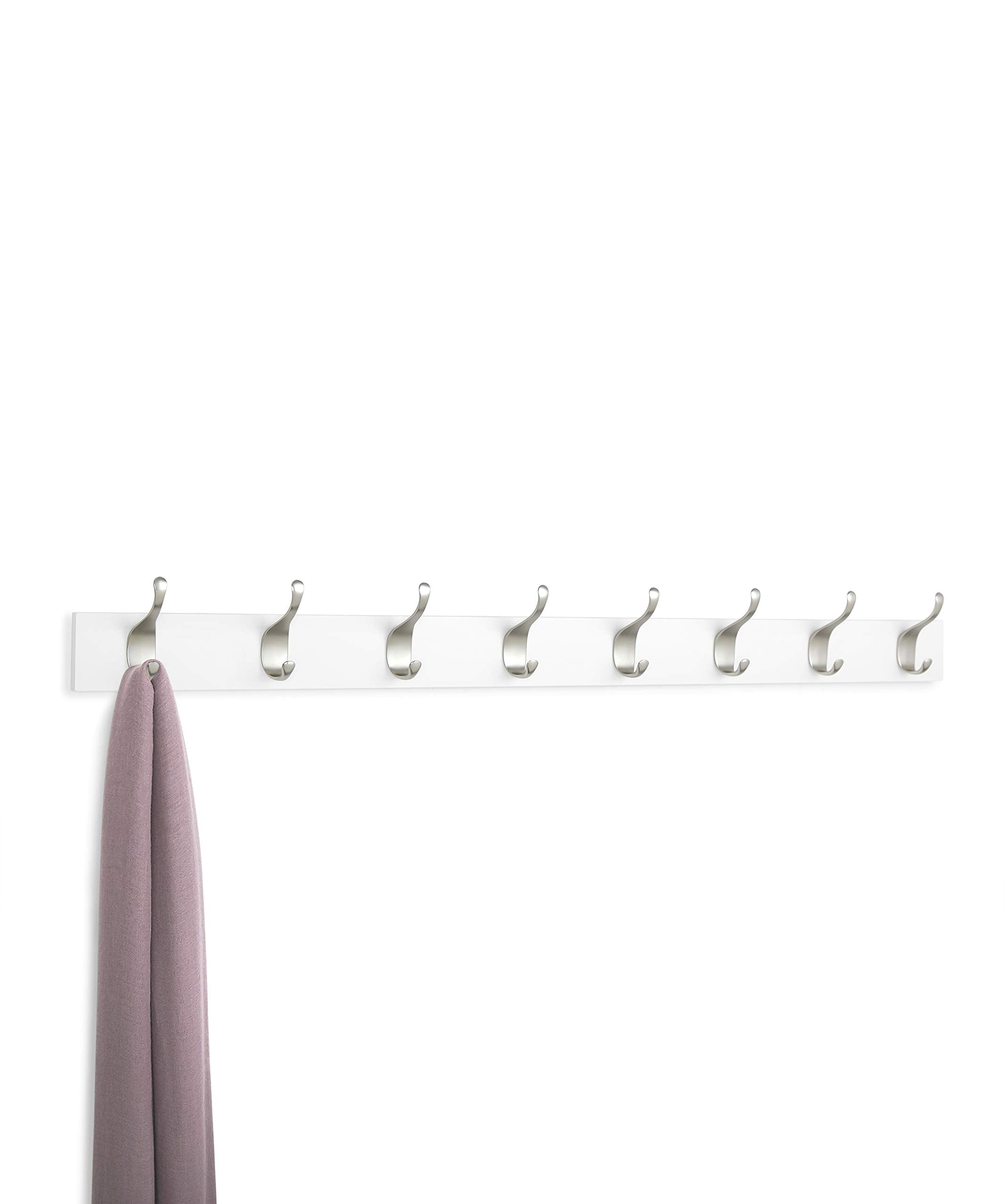 Amazon Basics coat rack with flush wood base complements modern interiors.