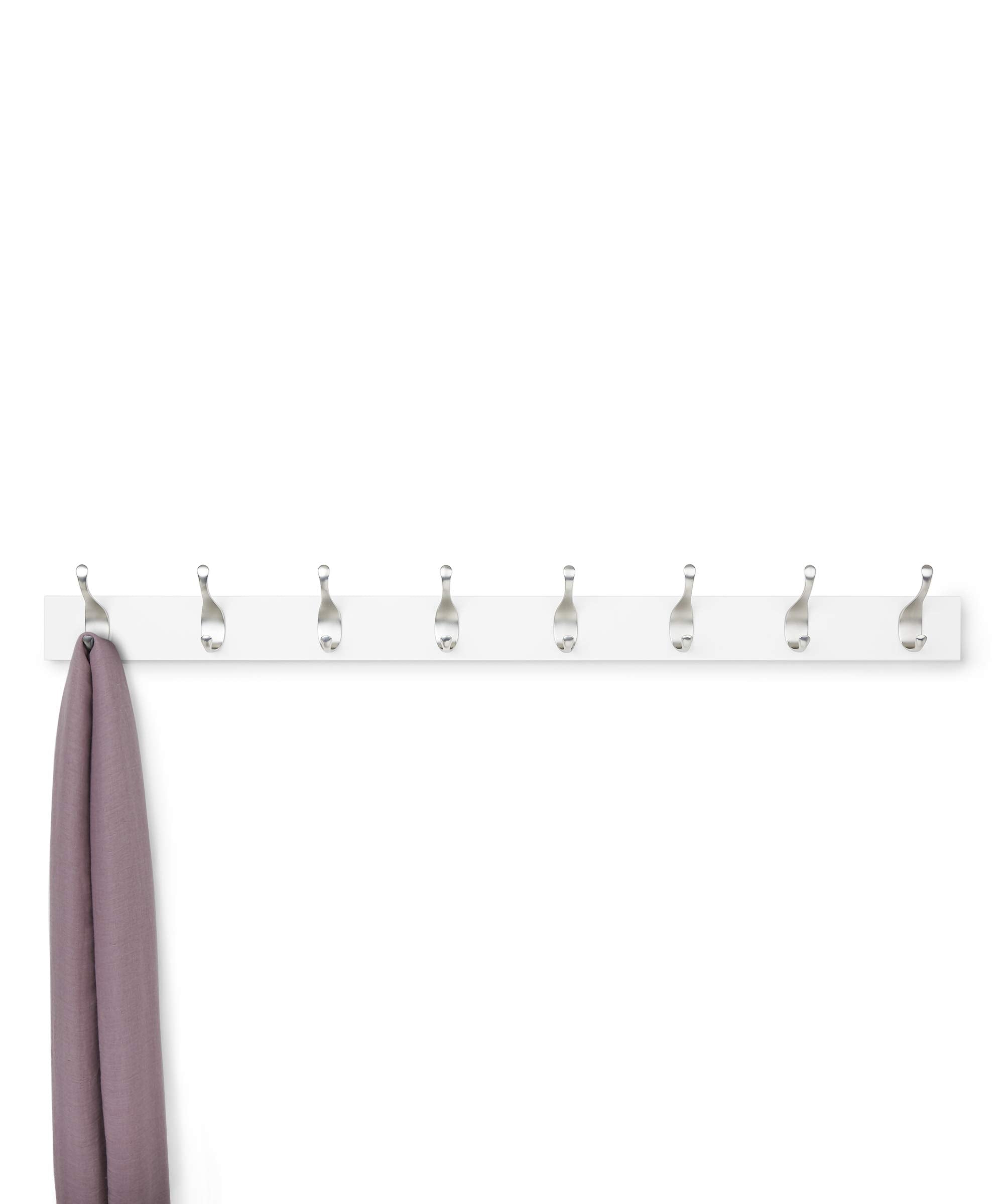 Amazon Basics wall mounted coat rack provides space-saving storage in any room.