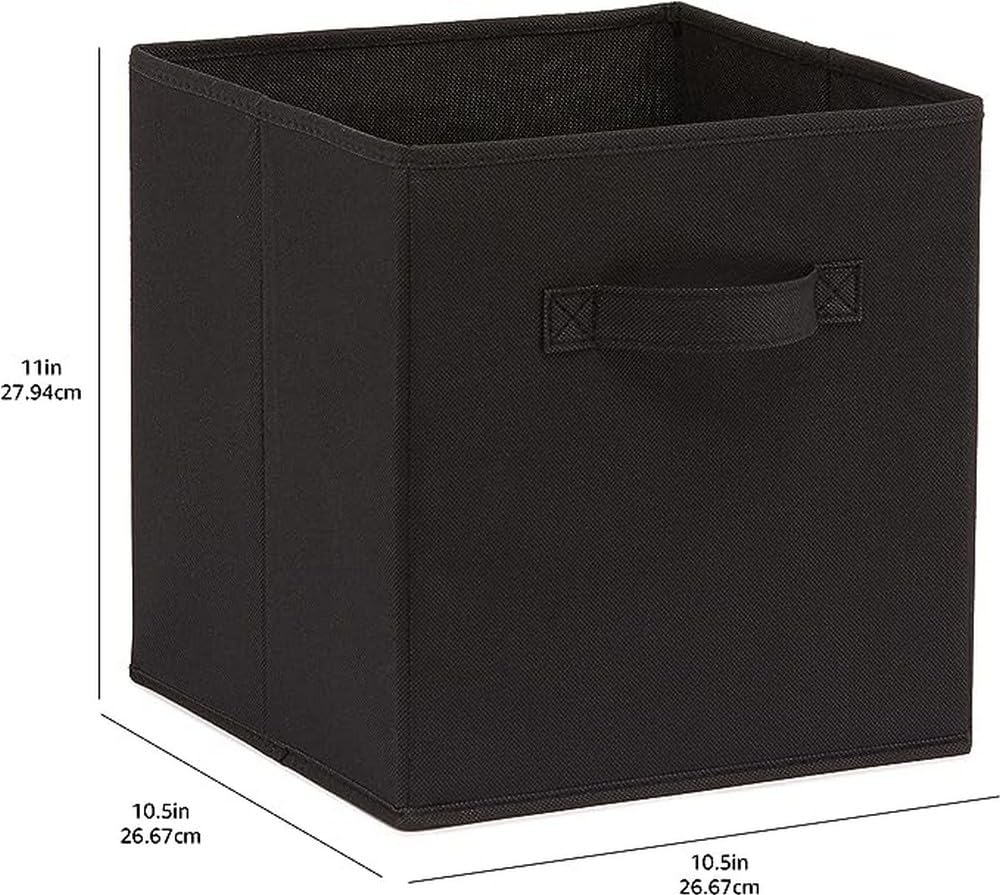 Amazon Basics storage bin sturdy yet lightweight for toy or clothing organization.