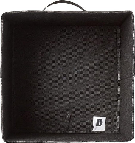 Amazon Basics storage bin open-top use on shelves.
