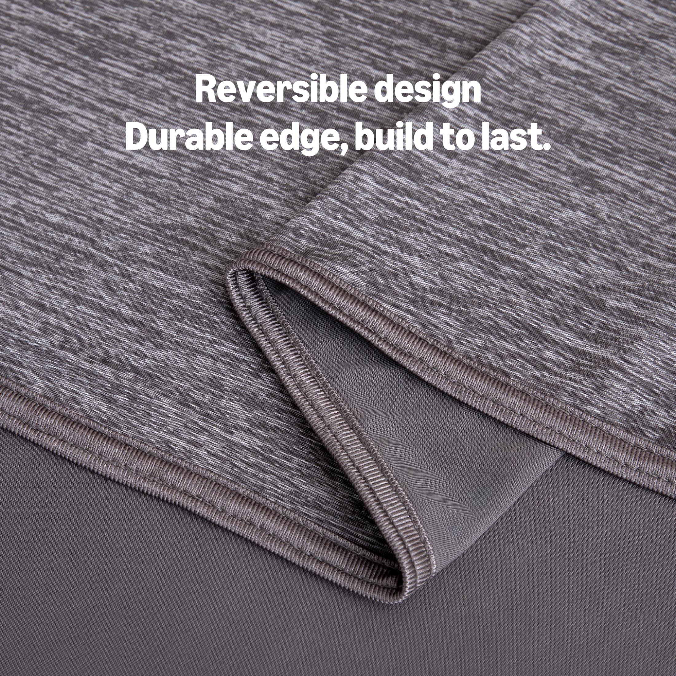 Amazon Basics cooling blanket double-sided design for versatile cooling.