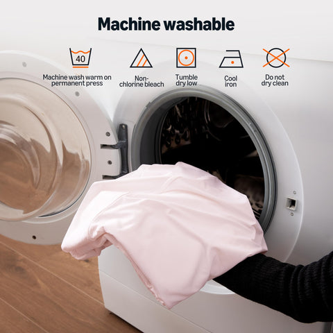 Amazon Basics cooling sheets packaging highlights eco-friendly material option.