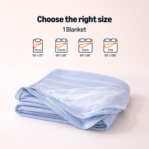 Care label for Amazon Basics blanket with machine washing guidance.