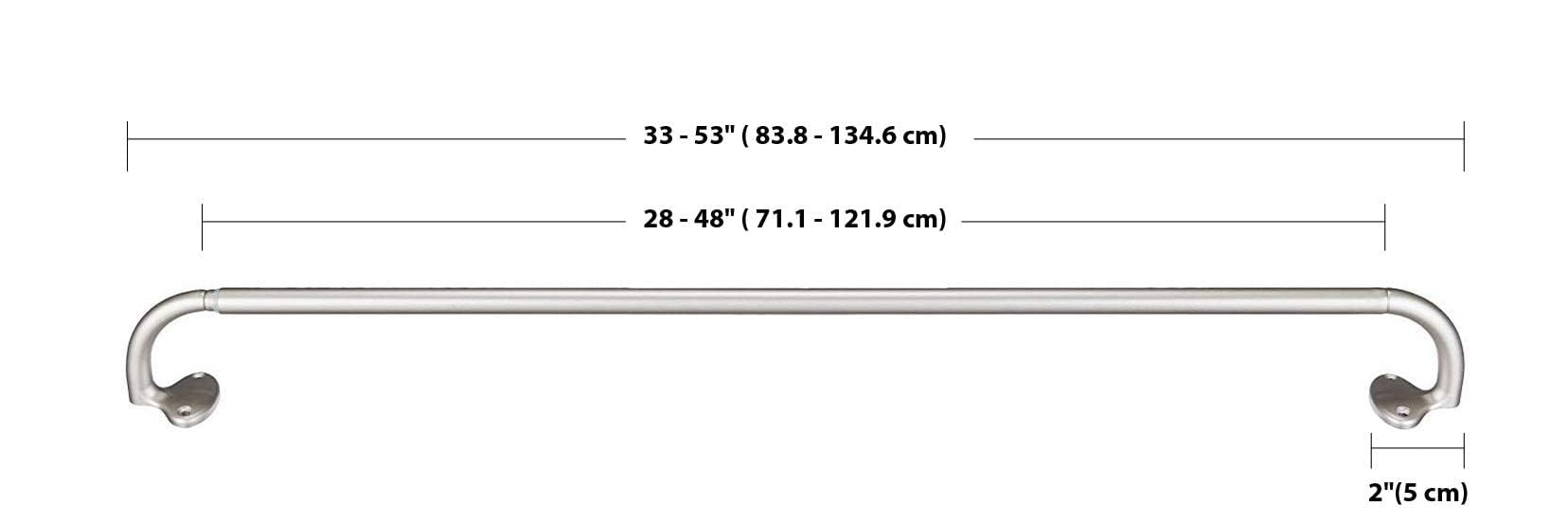 Amazon Basics rod supports up to 16 pounds for moderately heavy curtains.