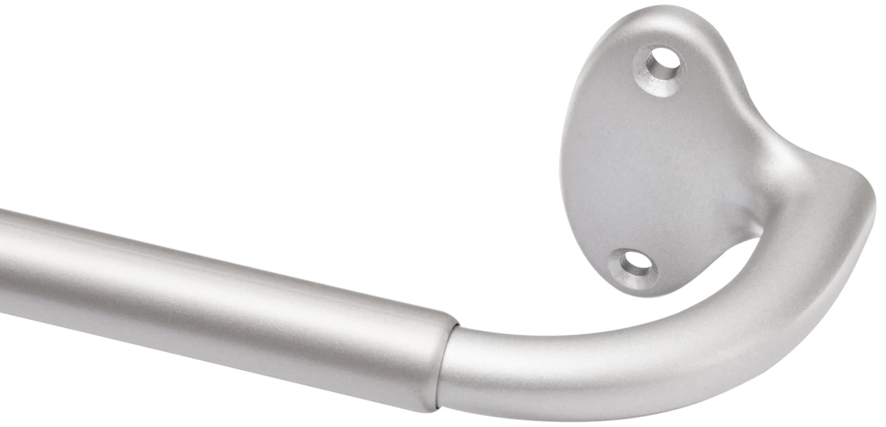 Amazon Basics curtain rod in nickel finish adjustable 48-88 inches for flexible room fitting.