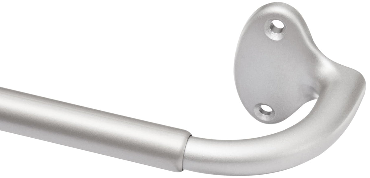 Amazon Basics curtain rod in nickel finish adjustable 48-88 inches for flexible room fitting.