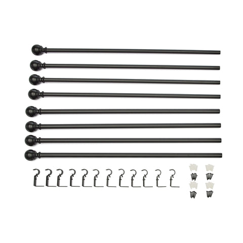 Amazon Basics adjustable-length rod extending from 36 to 72 inches for flexible fit