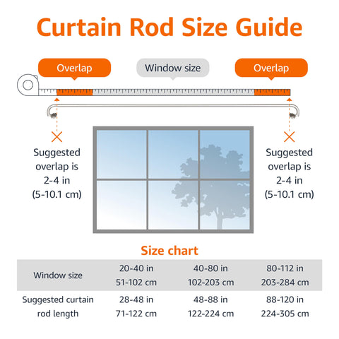 Amazon Basics curtain rod with curved ends wraps curtains for full coverage.