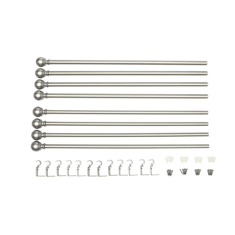 Amazon Basics curtain rod mounted on wall brackets for quick setup