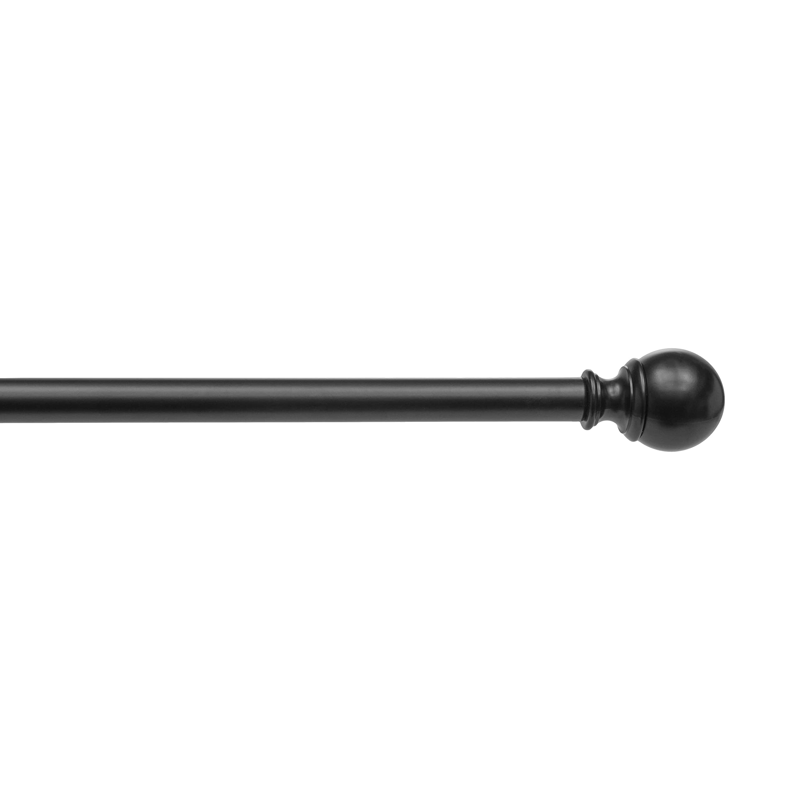 Amazon Basics window setup with sleek black rod for a modern look.