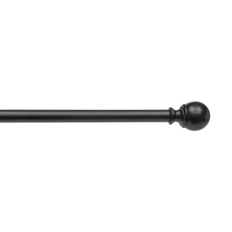 Amazon Basics window setup with sleek black rod for a modern look.