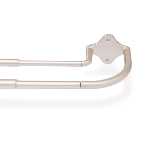Amazon Basics curved end design wraps curtains for full window coverage and insulation.