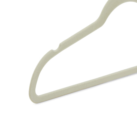 Amazon Basics slim profile hangers maximize closet space and organization.
