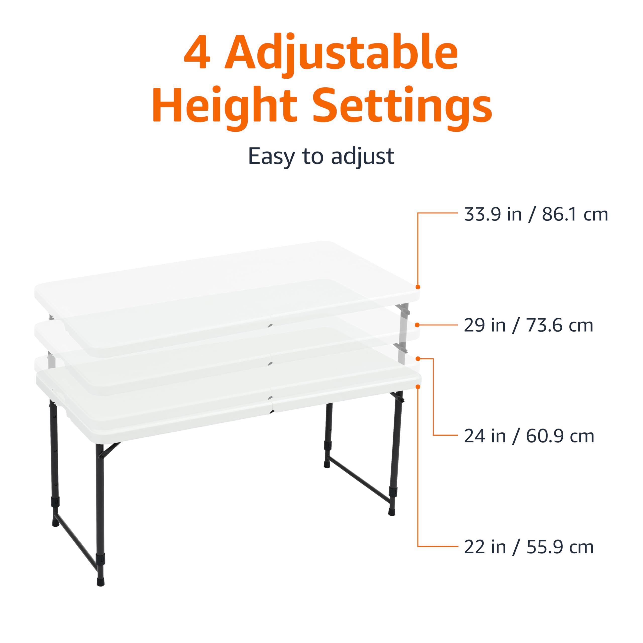 Amazon Basics double gravity locking system prevents wobble for stable use.