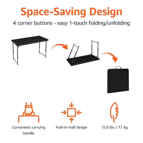 Amazon Basics double gravity lock provides a stable, wobble-free surface.