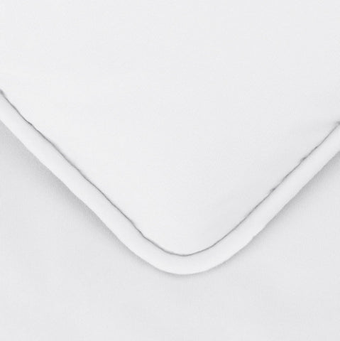 Amazon Basics down-alternative fill provides warmth without bulk for all-season use.