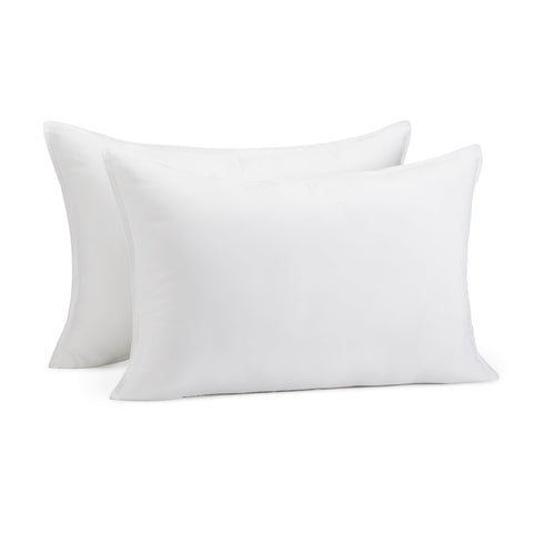 Amazon Basics down alternative pillow 2-pack, soft-density close-up.