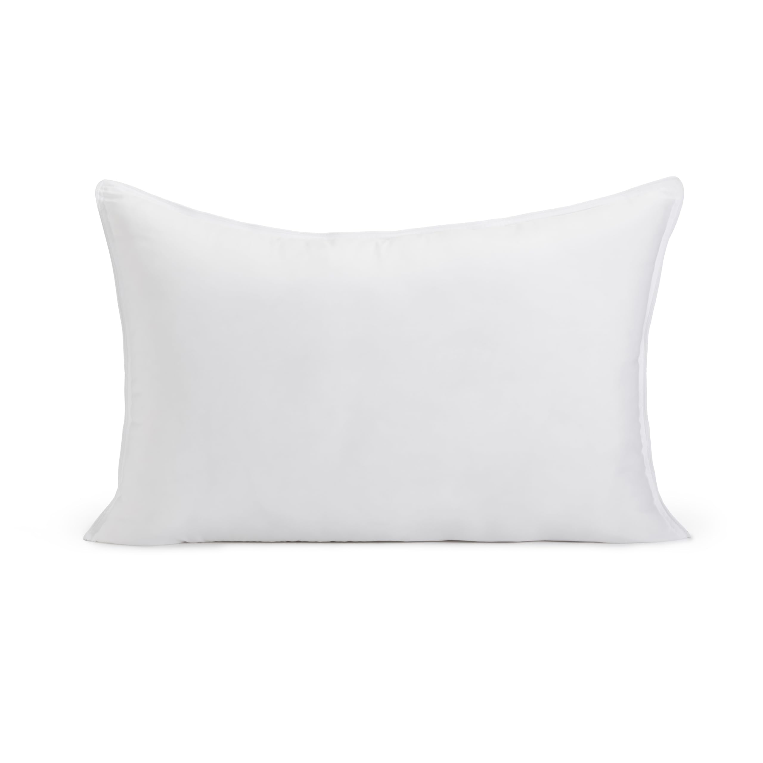 Amazon Basics pillow designed for back sleepers with soft support.