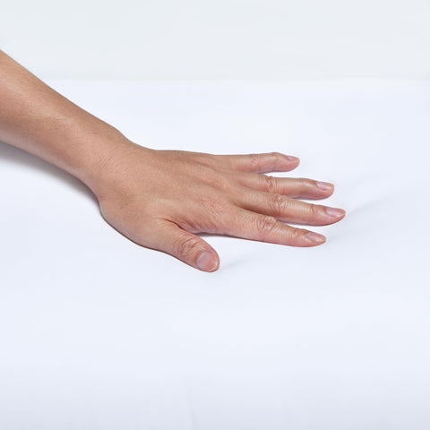 Amazon Basics king pillow fill texture close-up, airy and plush feel