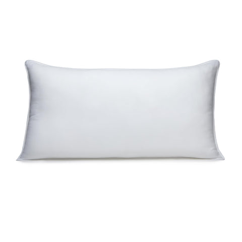 Amazon Basics down-alternative king pillow packaging highlights value of a 2-pack