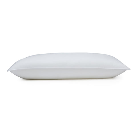 Amazon Basics down-alternative king pillow side-profile view showing medium density support