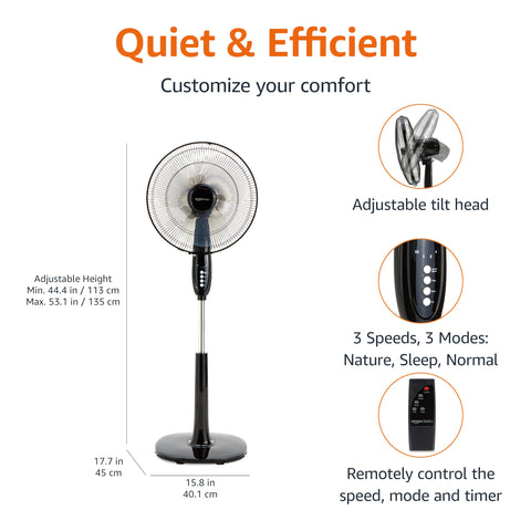 Amazon Basics dual-blade oscillating fan boosts cooling efficiency