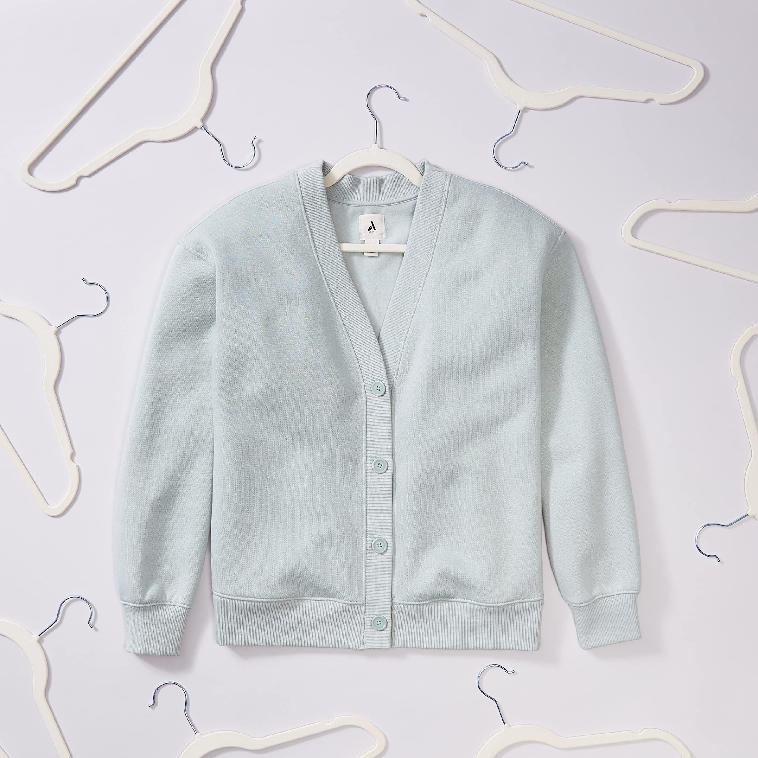 Amazon Basics durable metal-core hanger supports jackets up to 10 pounds.