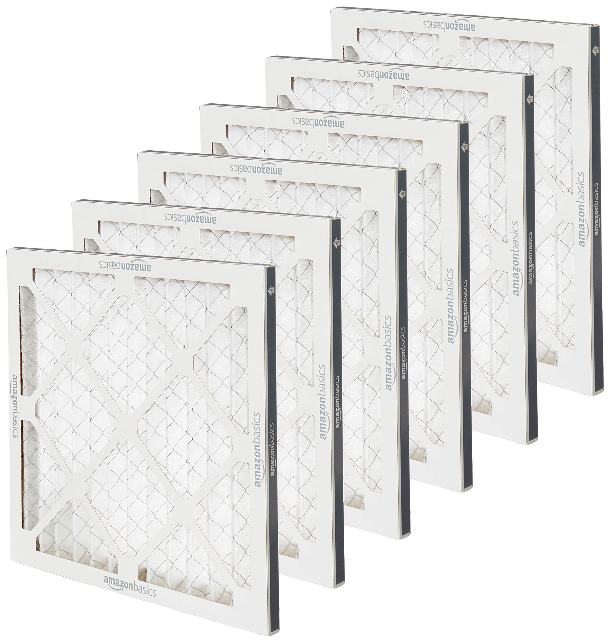 Amazon Basics electrostatic filter material attracts fine particles for cleaner air.