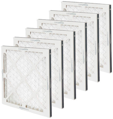 Amazon Basics electrostatic filter material attracts fine particles for cleaner air.