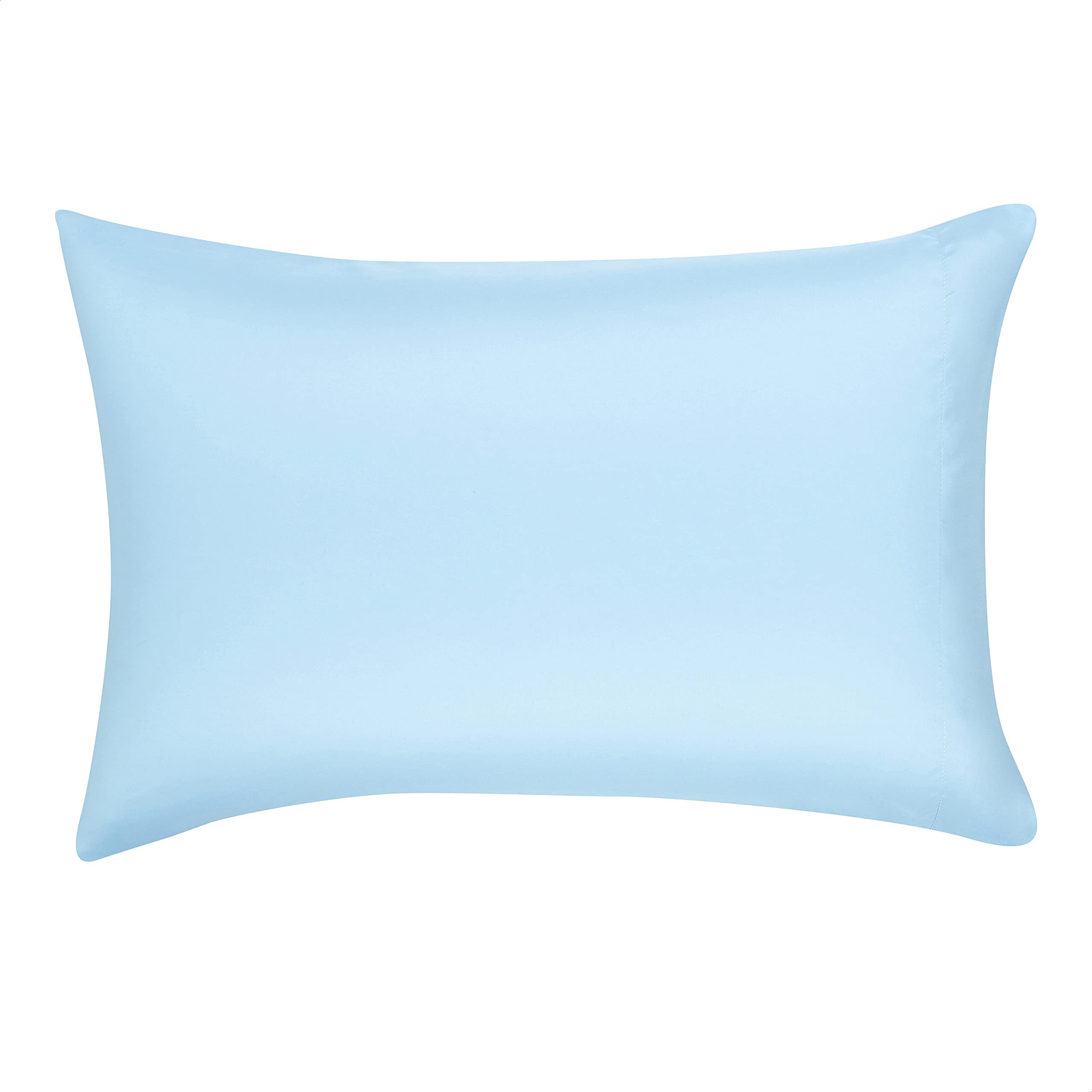 Amazon Basics fitted sheet 39x80x12 provides secure fit and year-round comfort.