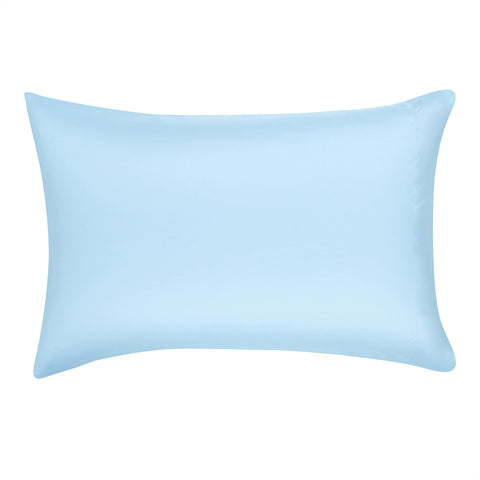 Amazon Basics fitted sheet 39x80x12 in blue stripe for a snug fit.