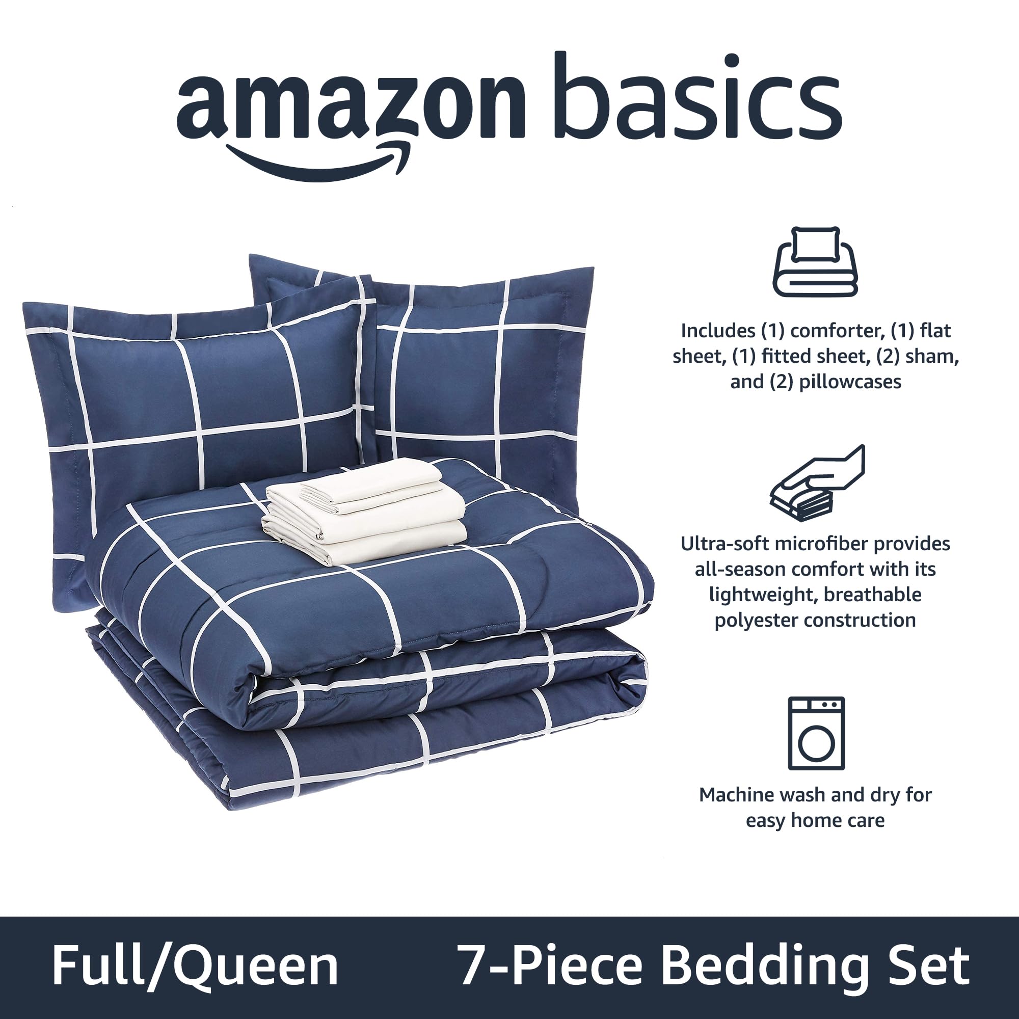 Amazon Basics oversized flat sheet 66x96 draped across bed
