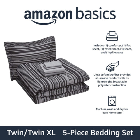 Amazon Basics flat sheet 66x96 provides ample coverage for twin bed