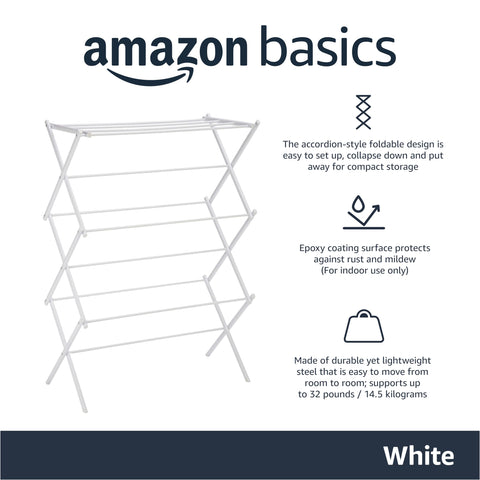 Amazon Basics folded view shows space-saving design for small spaces.