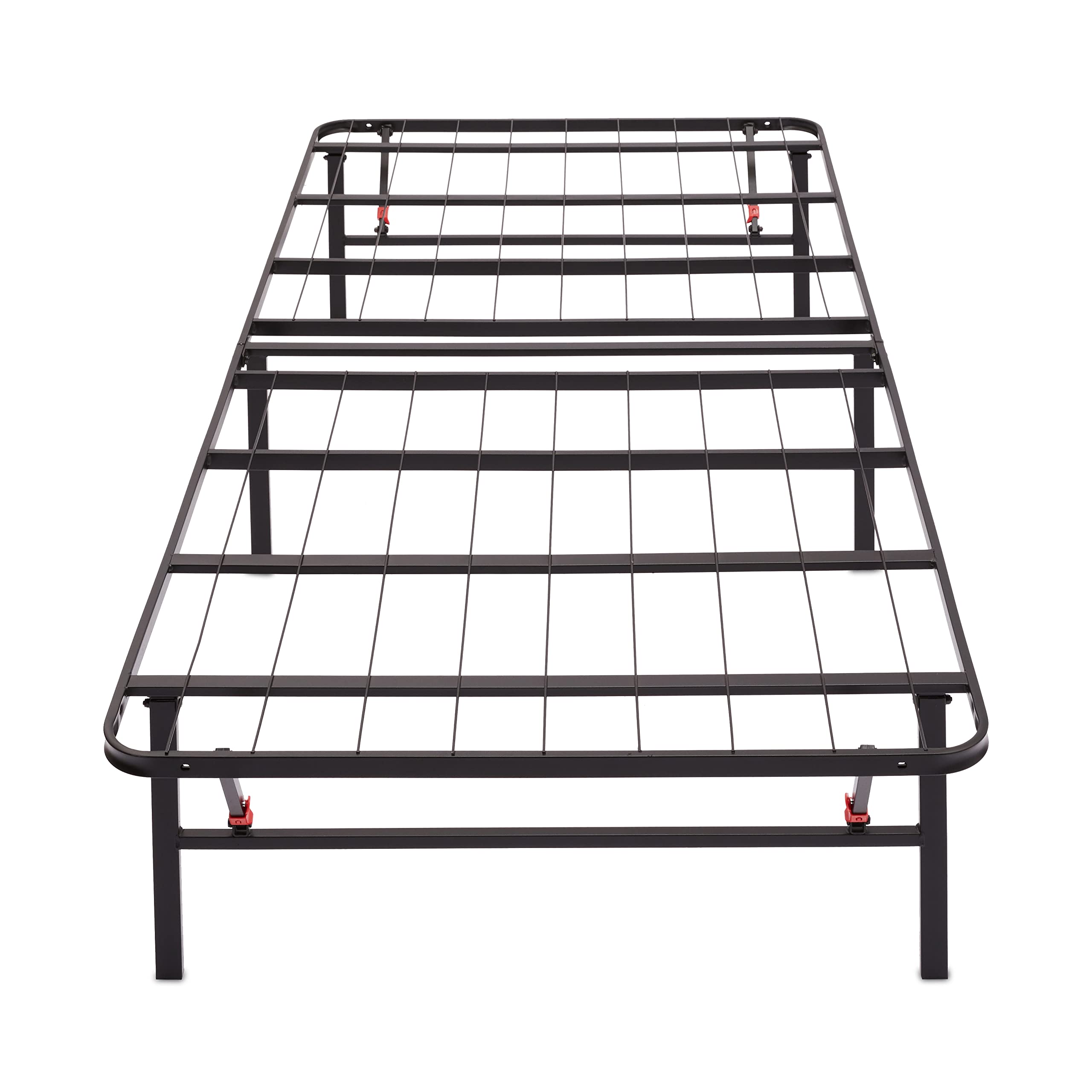 Amazon Basics foldable frame with under-bed storage shows 13-inch clearance.