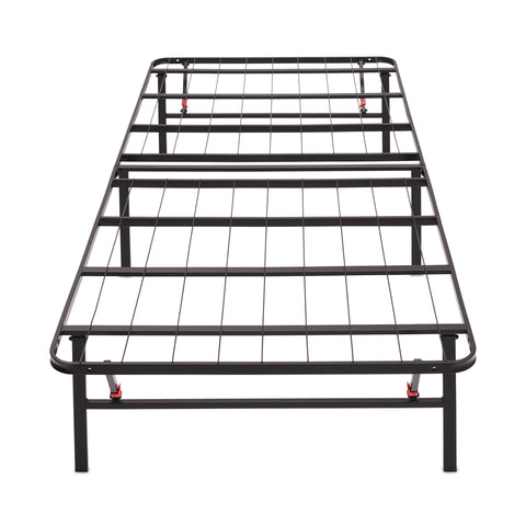 Amazon Basics foldable frame with under-bed storage shows 13-inch clearance.