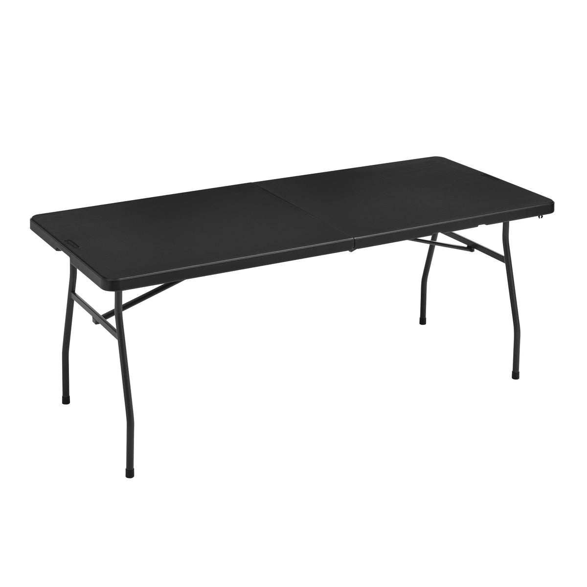 Amazon Basics folding table 6ft black top ready for events or extra workspace