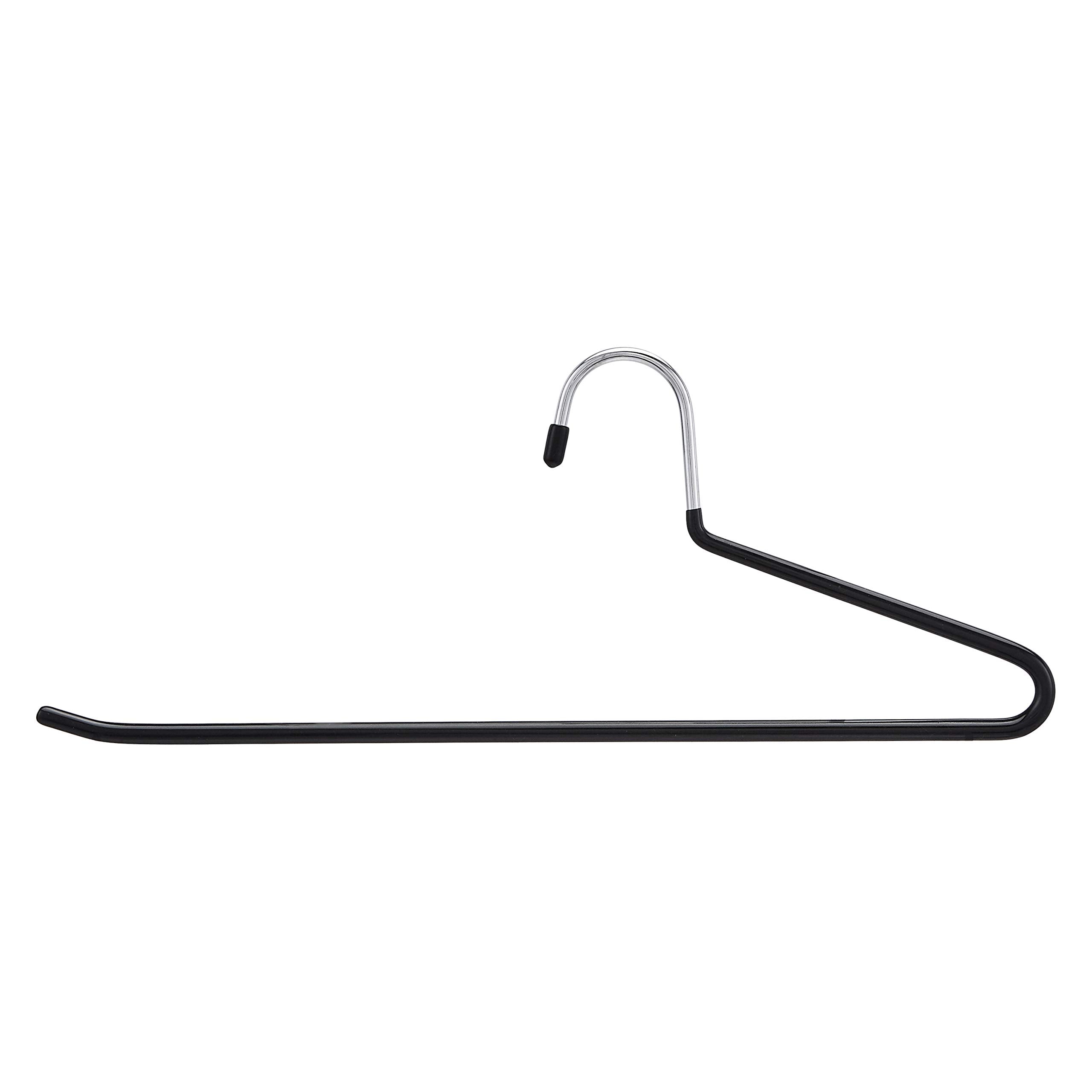Amazon Basics hanger with smooth rounded edges to prevent creasing.