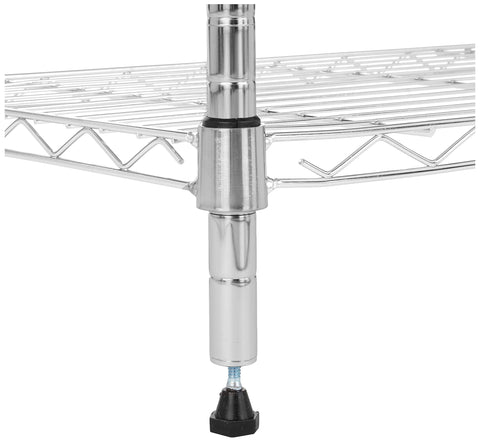 Amazon Basics heavy-duty steel wire construction supports heavy bins and tools.