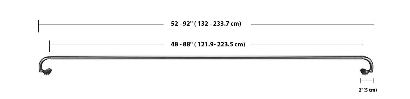 Amazon Basics heavy fabric-ready rod helps reduce drafts and glare.